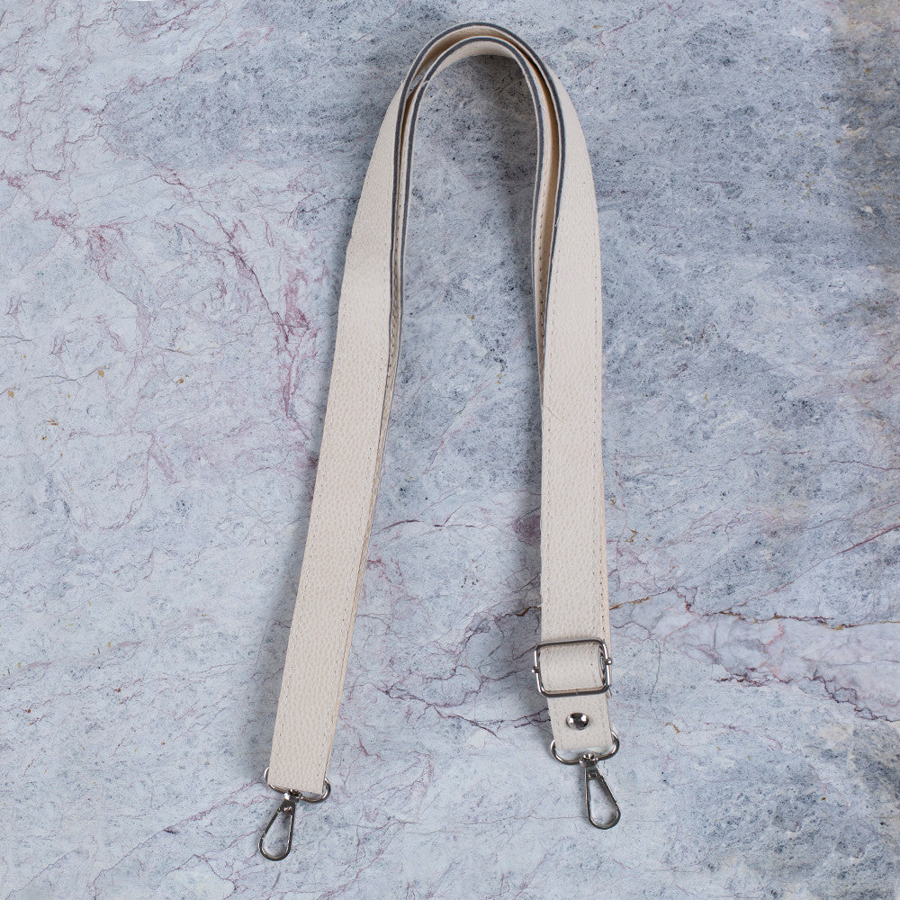 Loren Deri Çanta Sapı Krem